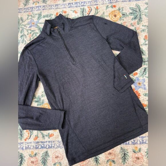 Smartwool merino 250 1/4 zip better midweight base layer gray XL MENS flaw - Picture 1 of 7